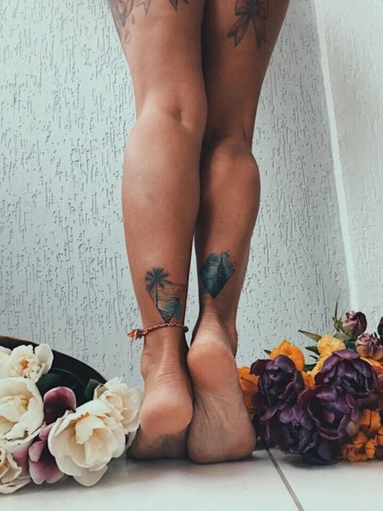 Women watercolor ankle, photo - Tattoo Master Barb Tattoo