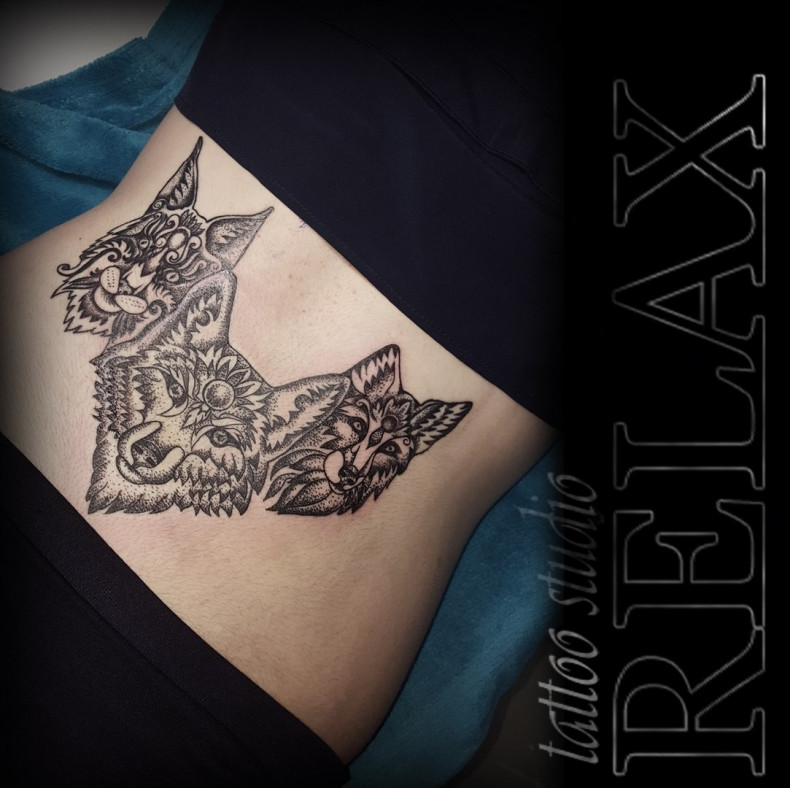 Women wolf whip shading, photo - Tattoo Master Barb Tattoo