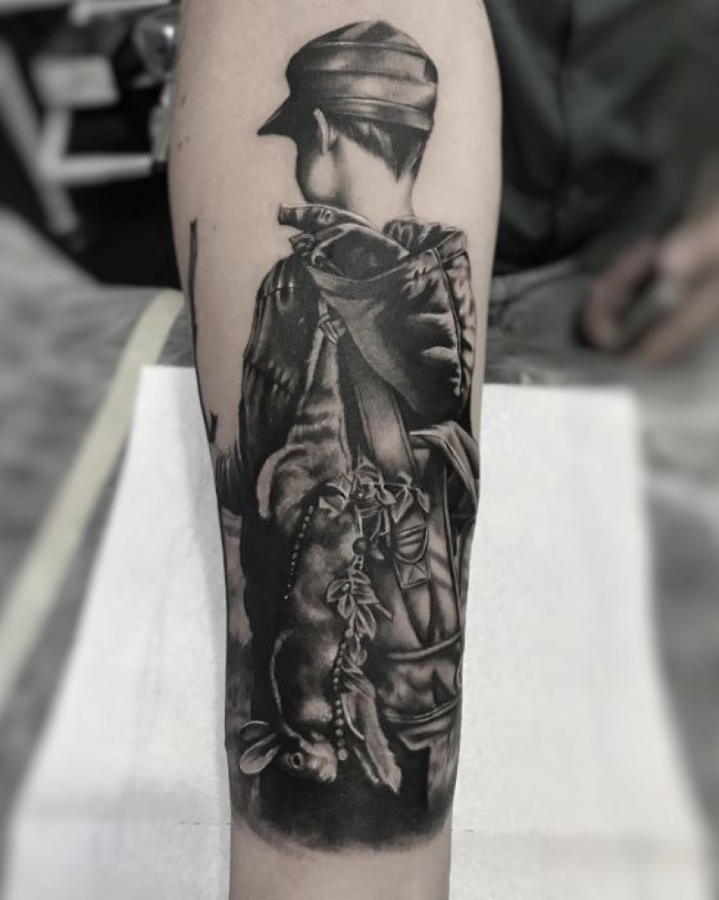 Women arm black and grey, photo - Tattoo Master Barb Tattoo