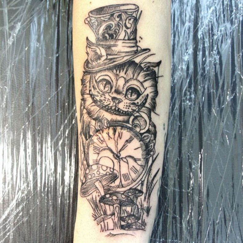 Women cat forearm, photo - Tattoo Master Barb Tattoo