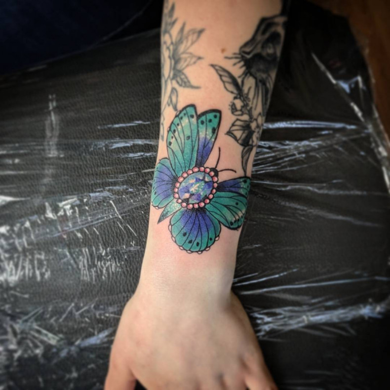 Frauen Diamant schmetterling, photo - Tattoo-Meister Barb Tattoo