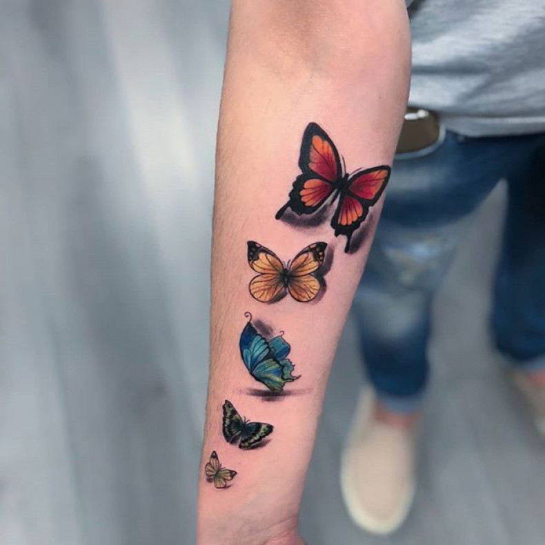 Женские 3d бабочка, photo - Тату мастер Barb Tattoo