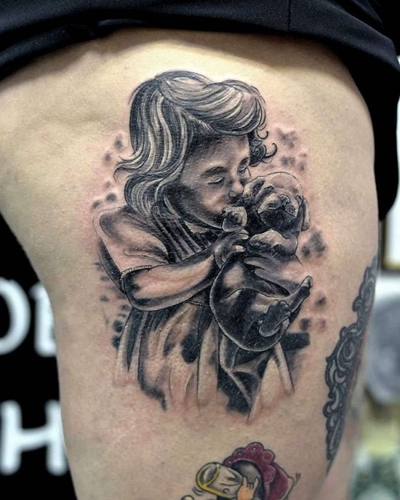 Damski czarny szary szare mycie, photo - Tatuażysta Barb Tattoo