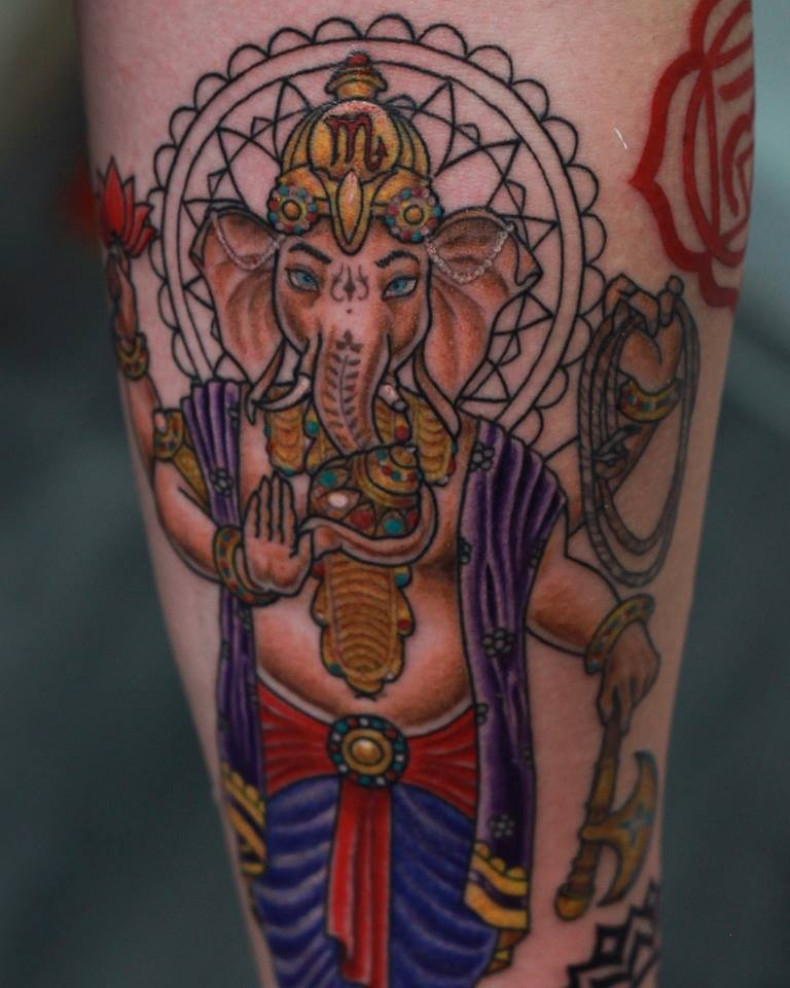 Women arm ganesha, photo - Tattoo Master Barb Tattoo