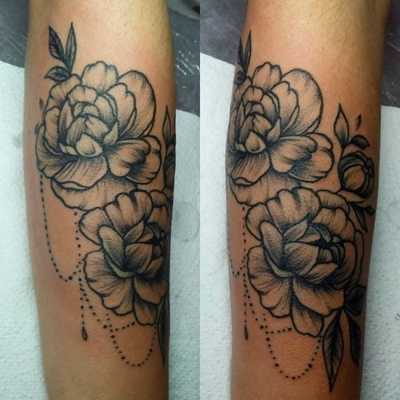 Damski whip shading przedramię, photo - Tatuażysta Barb Tattoo