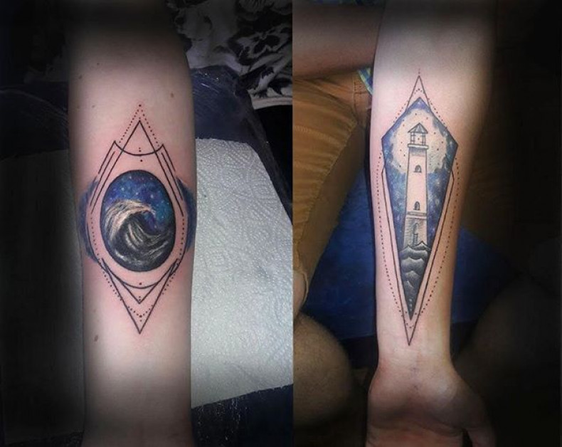 Frauen Aquarell Turm, photo - Tattoo-Meister Barb Tattoo