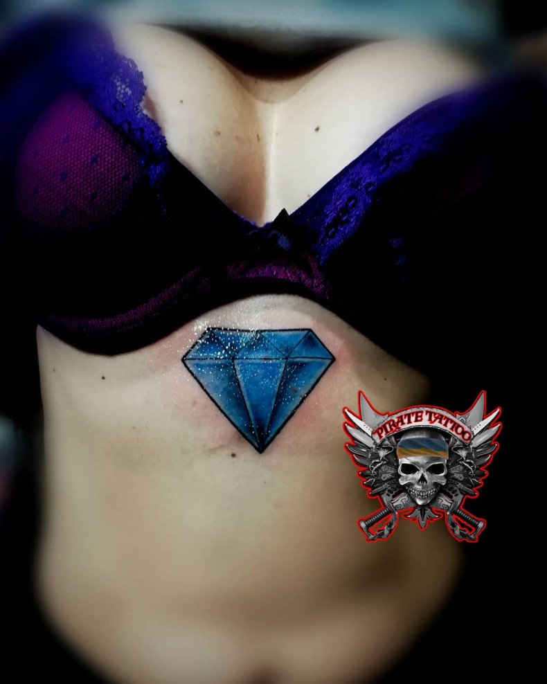 Frauen Diamant neue Schule, photo - Tattoo-Meister Barb Tattoo