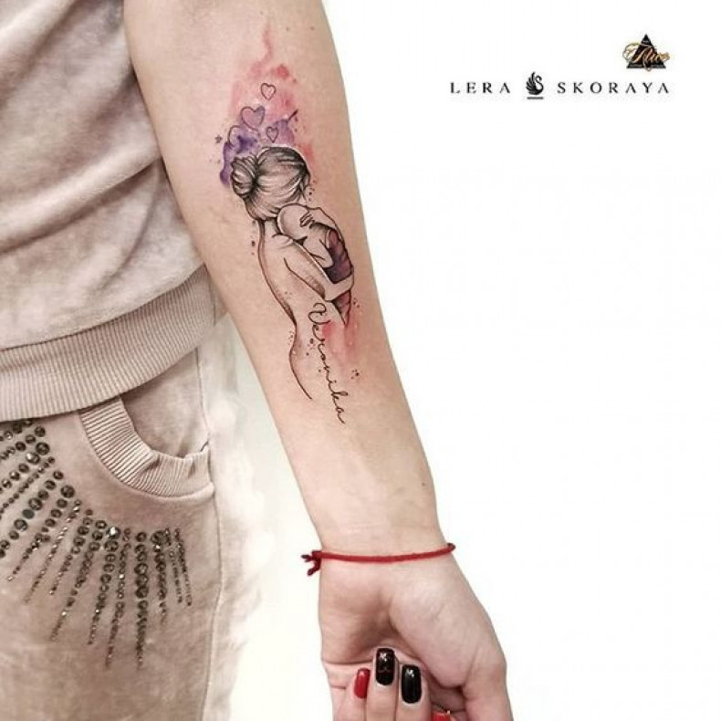 Женские мама мать и дитя, photo - Тату мастер Barb Tattoo