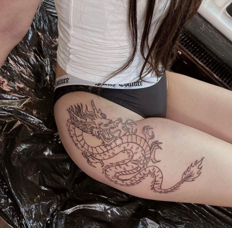  #dragon tattoo #kotodessa tattoo #get a tattoo in the village of Kotovsky Odessa #beautiful tattoo get in water, photo - Tattoo Master Barb Tattoo