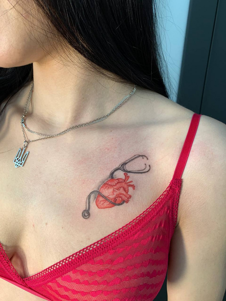 Tattoo heart, tattoo kharkiv, photo - Tattoo Master Barb Tattoo