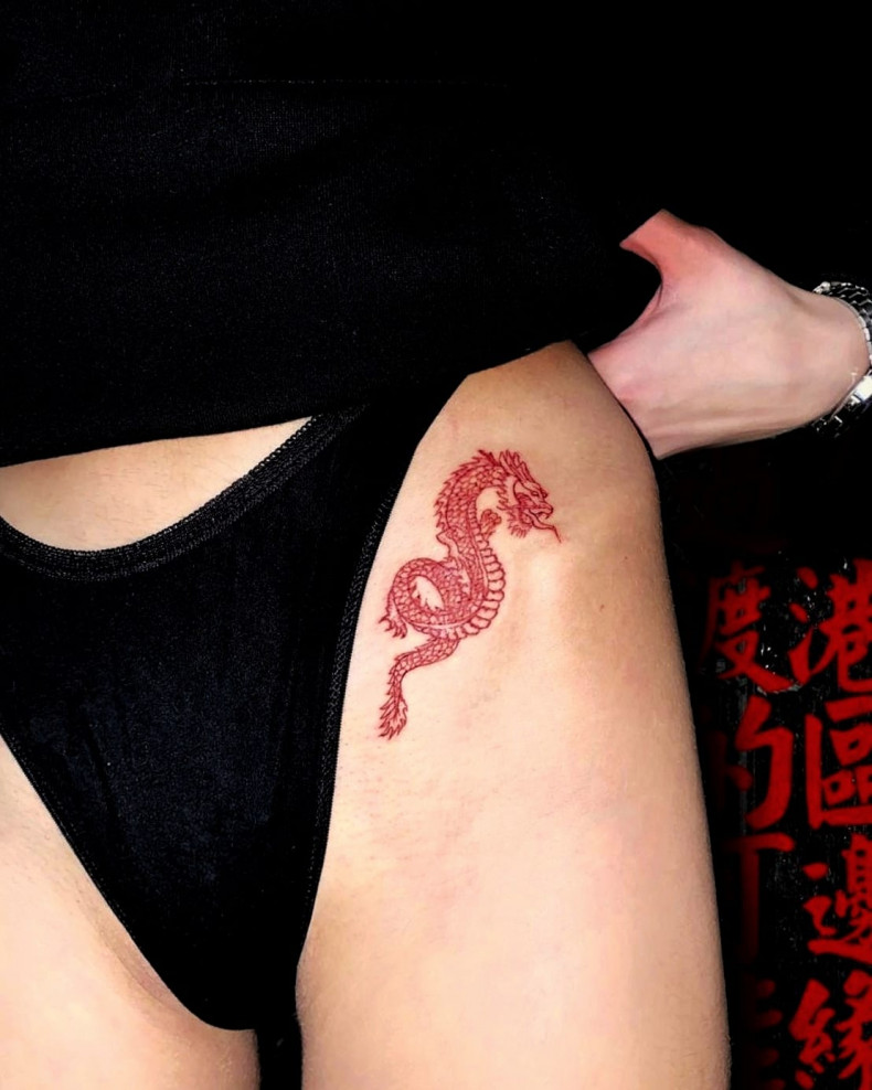 Frauen Chinesischer Drache, photo - Tattoo-Meister Barb Tattoo