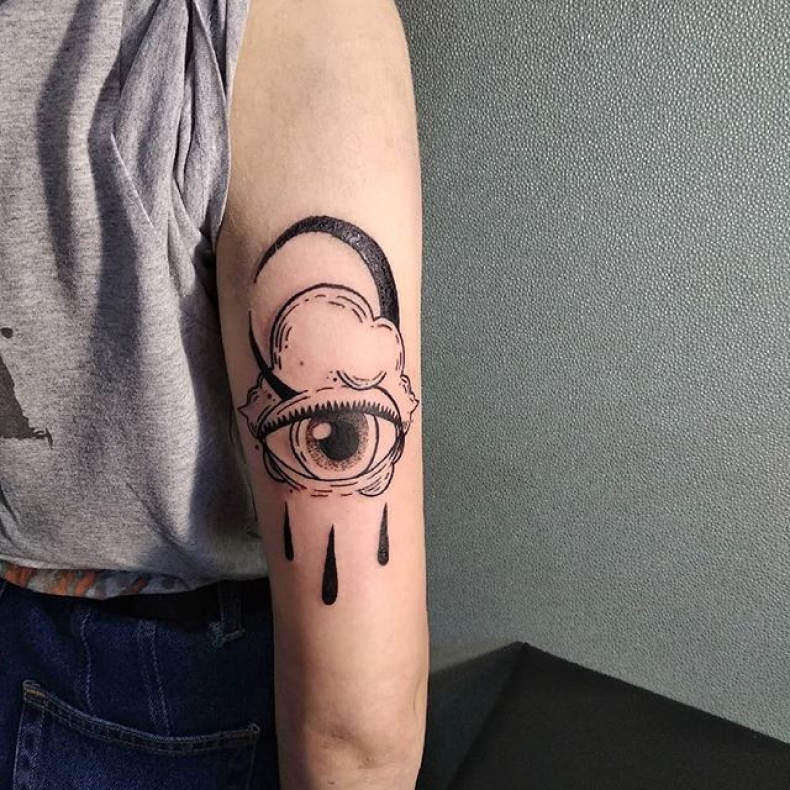 Eye engraving cloud, photo - Tattoo Master Barb Tattoo