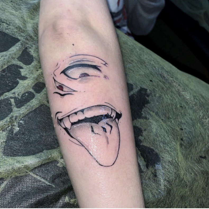 Eye arm anime, photo - Tattoo Master Barb Tattoo