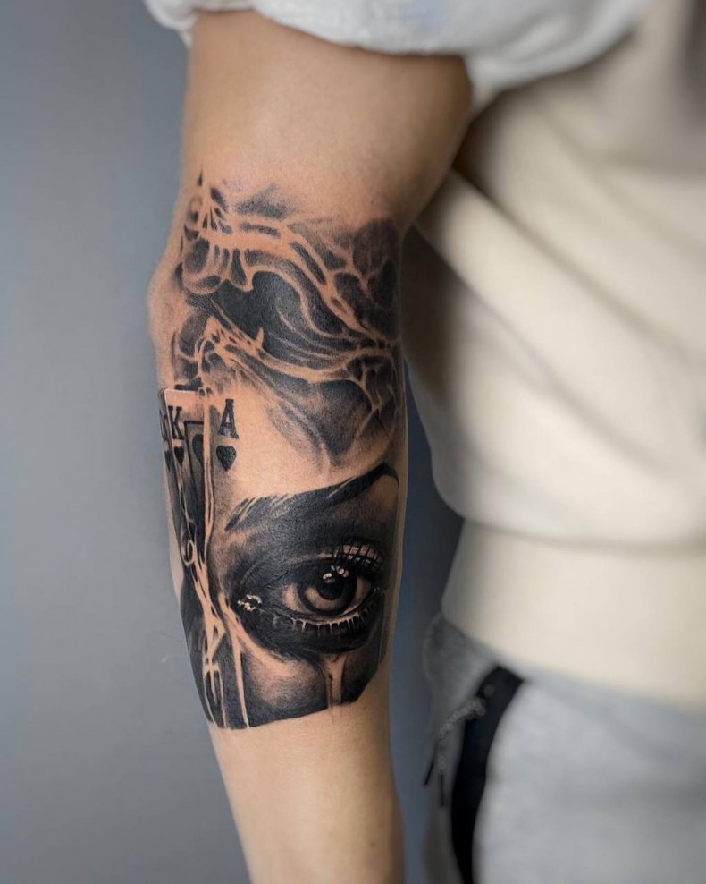 Auge Arm Karten, photo - Tattoo-Meister Barb Tattoo