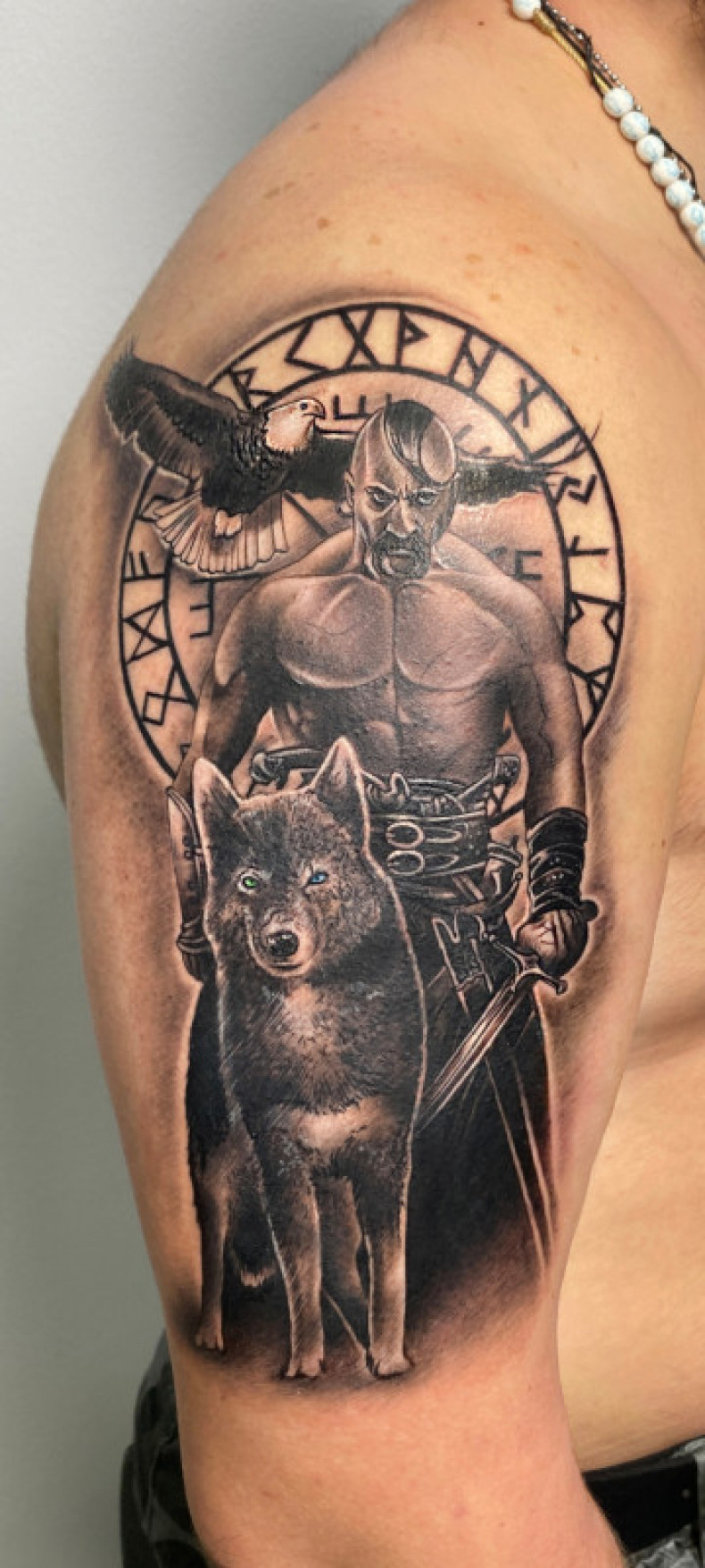 Wolf Kosaken patriotisch, photo - Tattoo-Meister Barb Tattoo