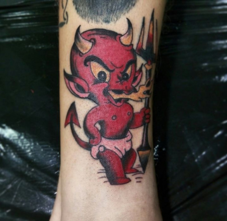 Arm devil neo traditional, photo - Tattoo Master Barb Tattoo