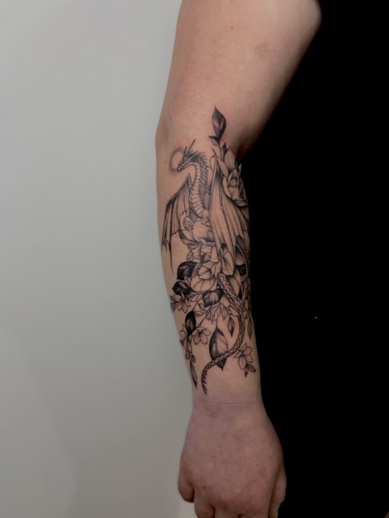 Arm Drache Chinesischer, photo - Tattoo-Meister Barb Tattoo