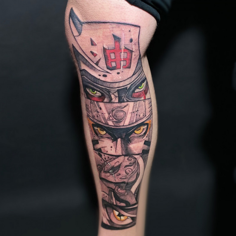 Leg naruto, photo - Tattoo Master Barb Tattoo