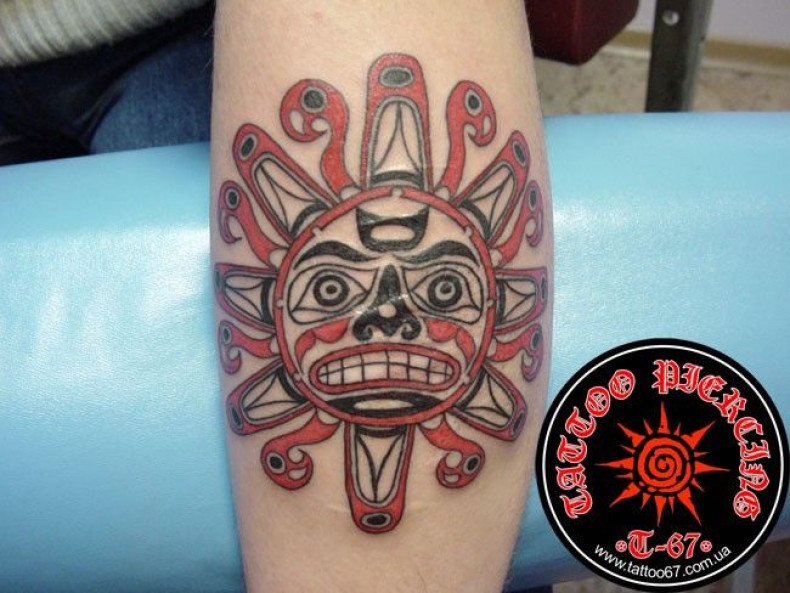 Forearm sun haida, photo - Tattoo Master Barb Tattoo