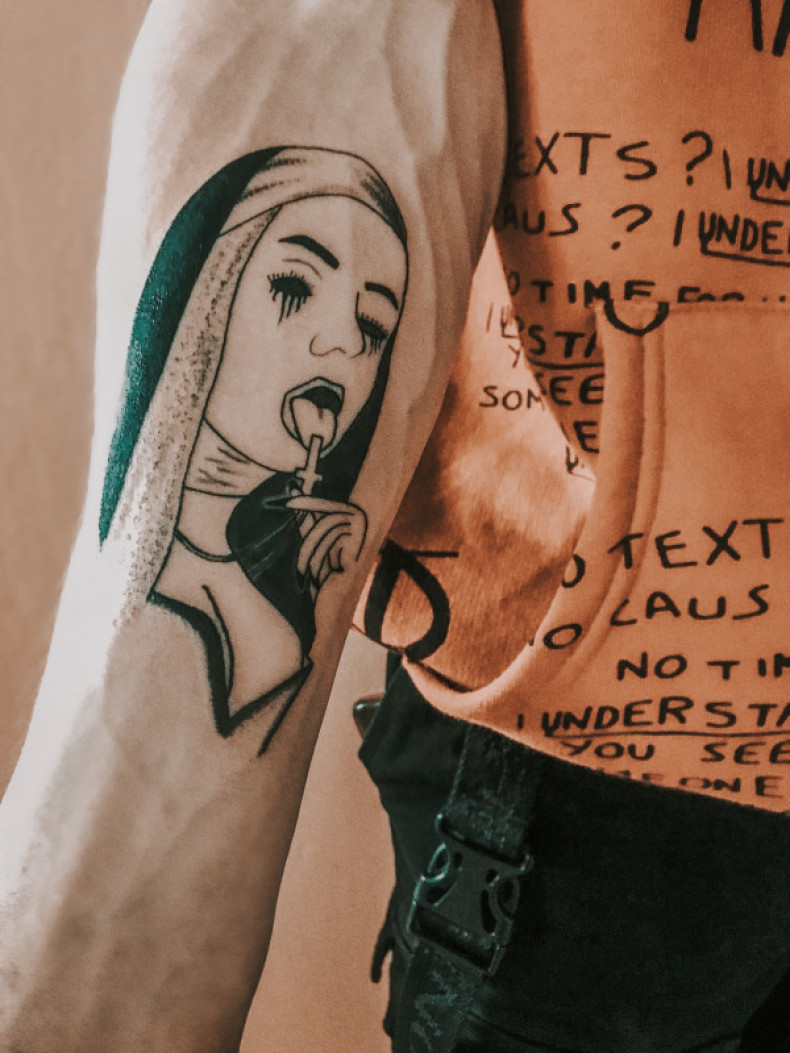 Монашка на предплечье, photo - Тату мастер Barb Tattoo