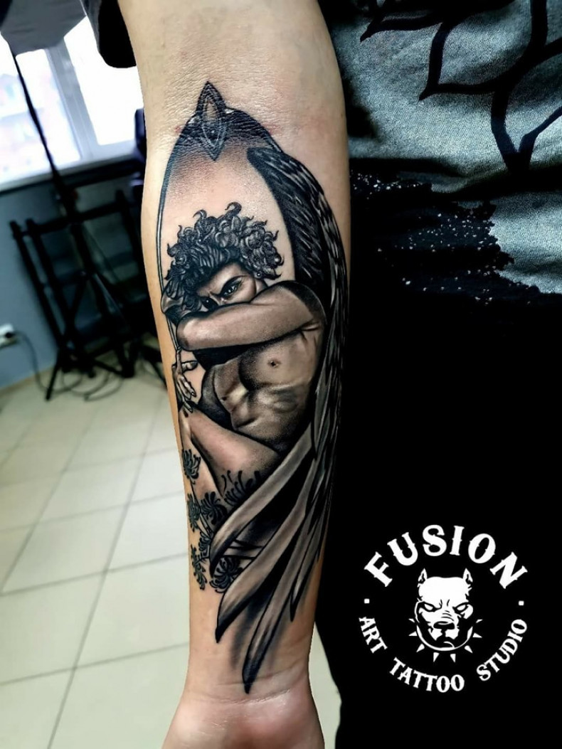 Anioł przedramię, photo - Tatuażysta Barb Tattoo