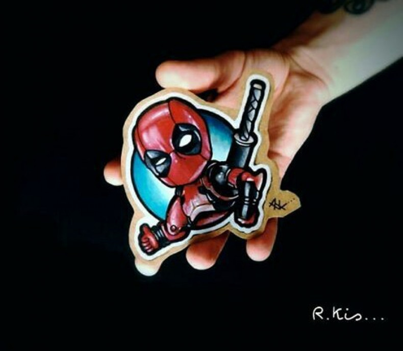 Deadpool Marvel new school, photo - Tattoo Master Barb Tattoo