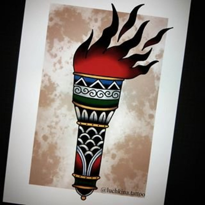 Old school torch sketch, photo - Tattoo Master Barb Tattoo