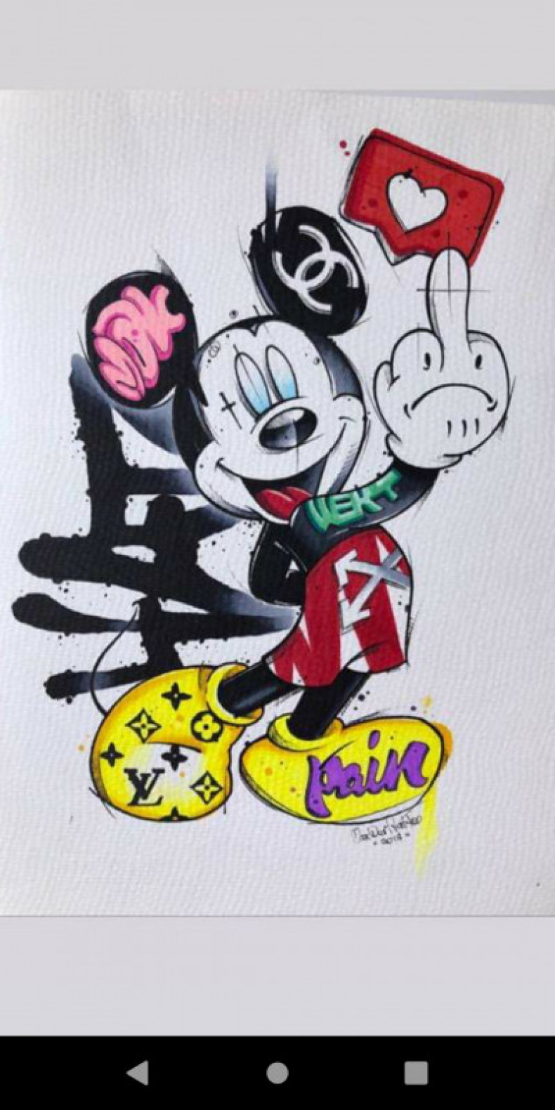 Micky Maus cartoon neue Schule, photo - Tattoo-Meister Barb Tattoo