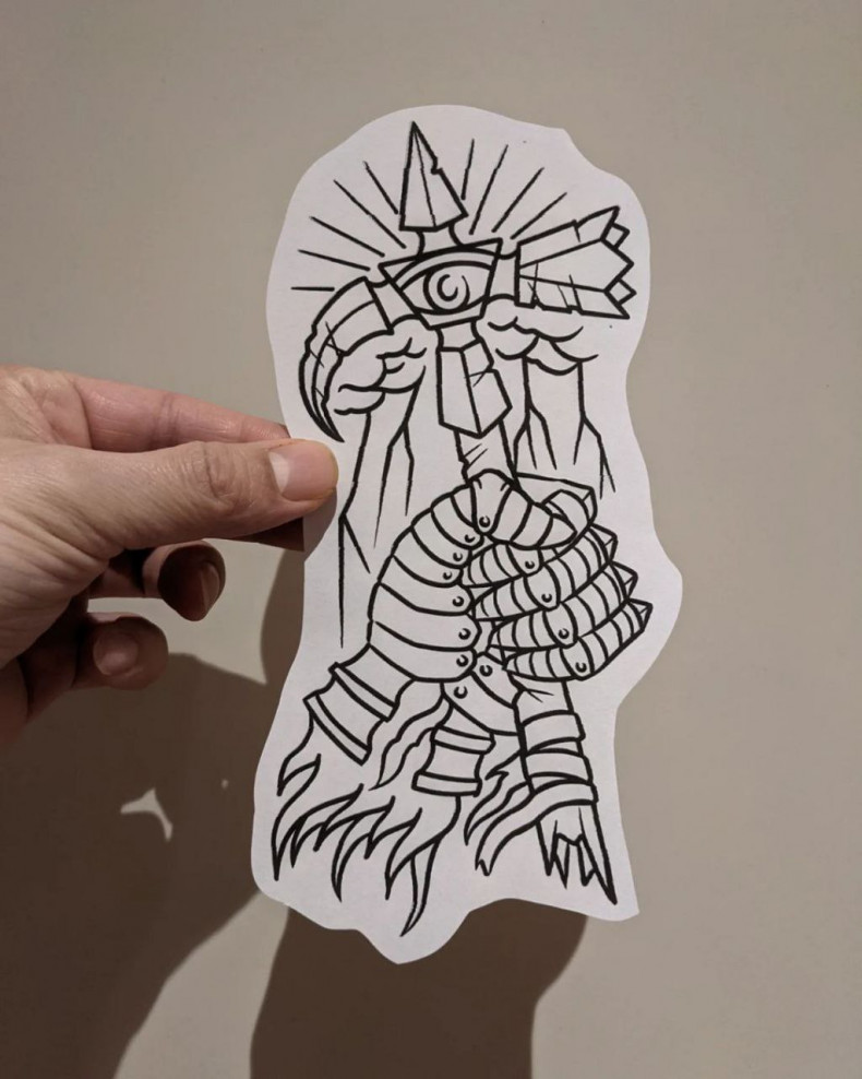 Axe sketch, photo - Tattoo Master Barb Tattoo