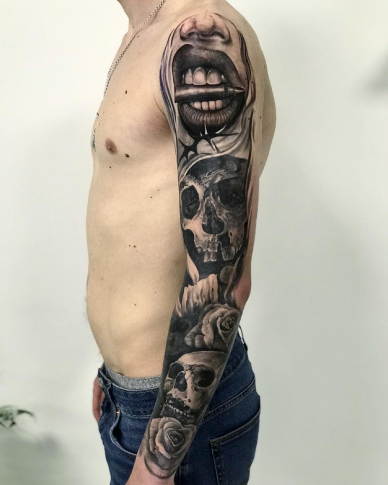 Usta kula rękaw, photo - Tatuażysta Barb Tattoo