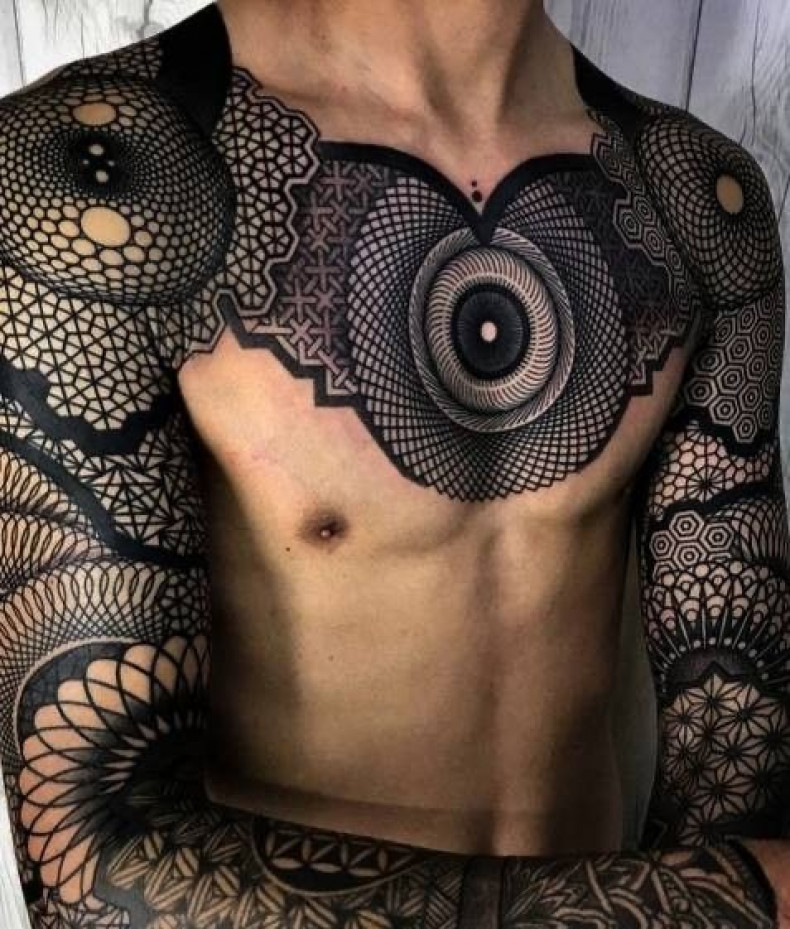 Ornamental sleeve pattern, photo - Tattoo Master Barb Tattoo