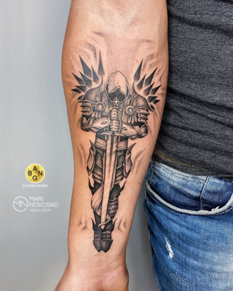 Krieger schwert Ritter, photo - Tattoo-Meister Barb Tattoo