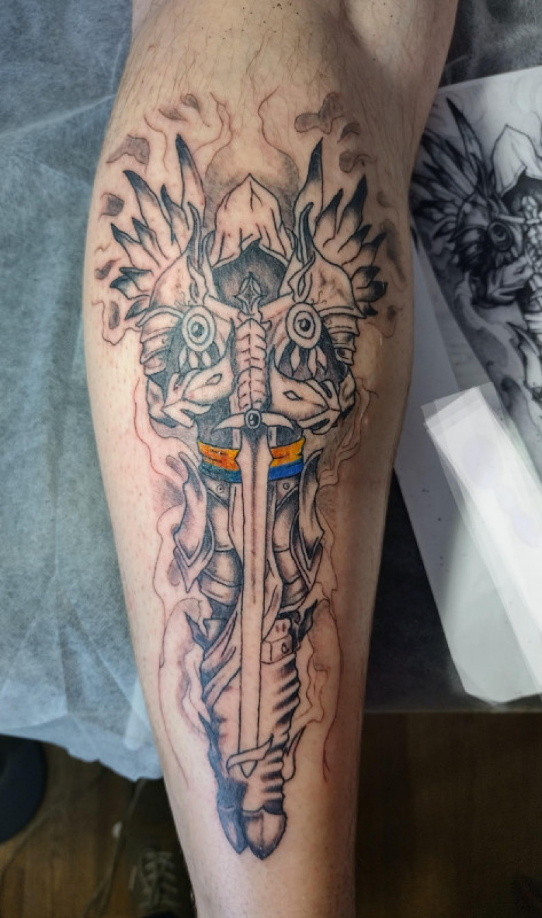 Warrior sword knight, photo - Tattoo Master Barb Tattoo