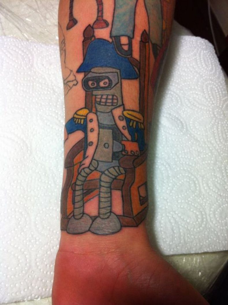 Kreskówki robot kolorowy, photo - Tatuażysta Barb Tattoo