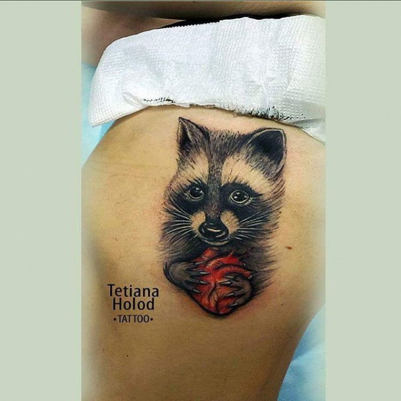 Енот цветные, photo - Тату мастер Barb Tattoo