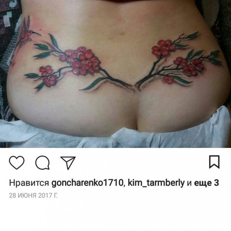 На пояснице цветные, photo - Тату мастер Barb Tattoo