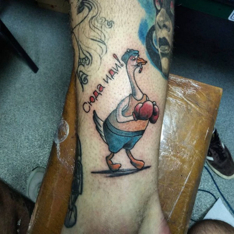 Goose cartoons funny, photo - Tattoo Master Barb Tattoo