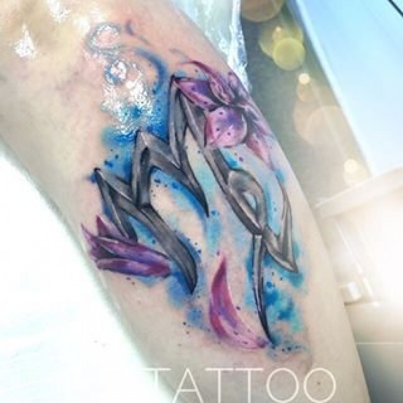 Virgo zodiac sign colorful, photo - Tattoo Master Barb Tattoo