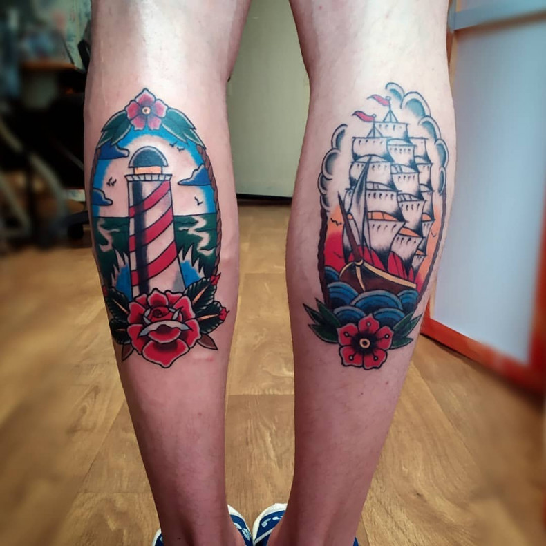 Tower ship lighthouse, photo - Tattoo Master Barb Tattoo