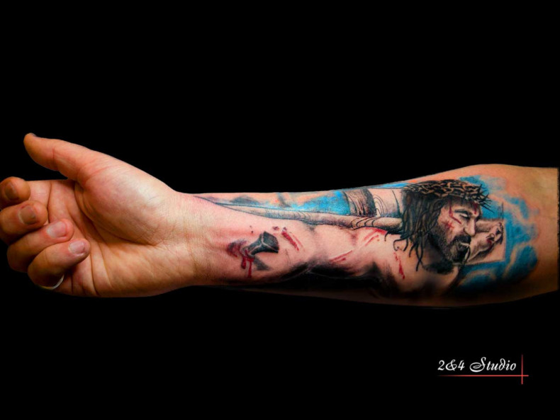 Jesus colorful, photo - Tattoo Master Barb Tattoo