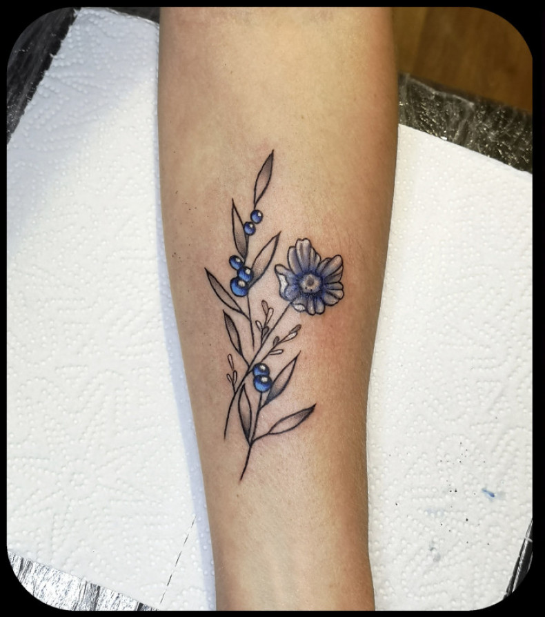 Colorful flower floral, photo - Tattoo Master Barb Tattoo