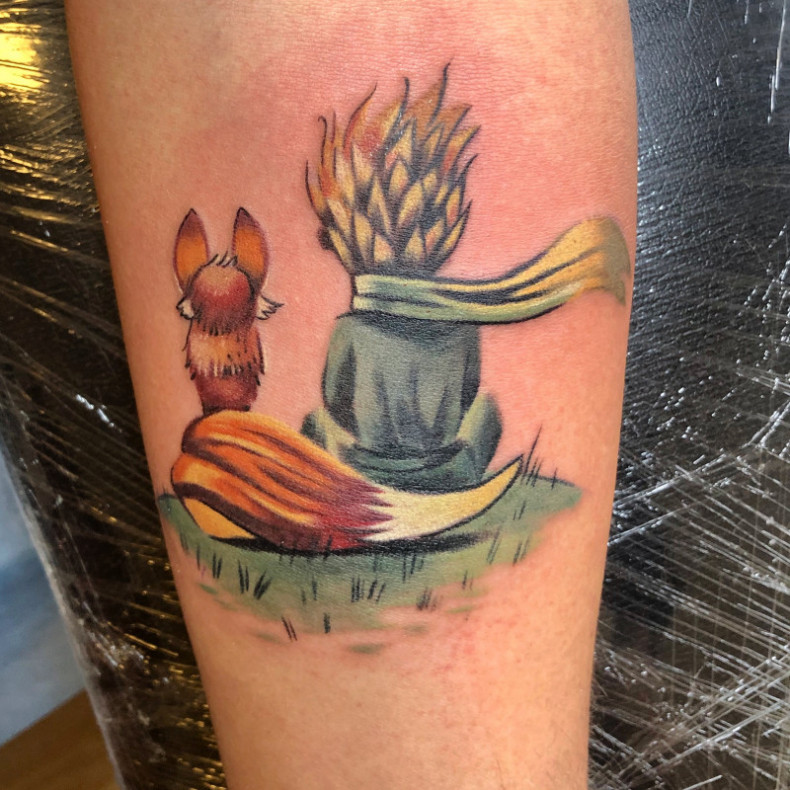 Little prince cartoons colorful, photo - Tattoo Master Barb Tattoo