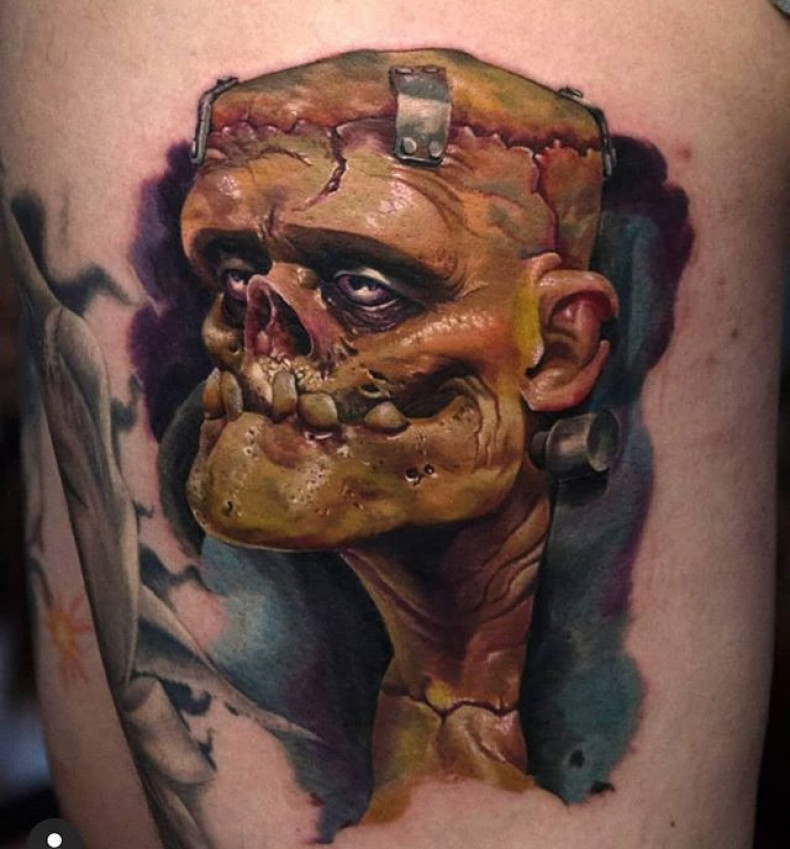 Zombie monster colorful, photo - Tattoo Master Barb Tattoo