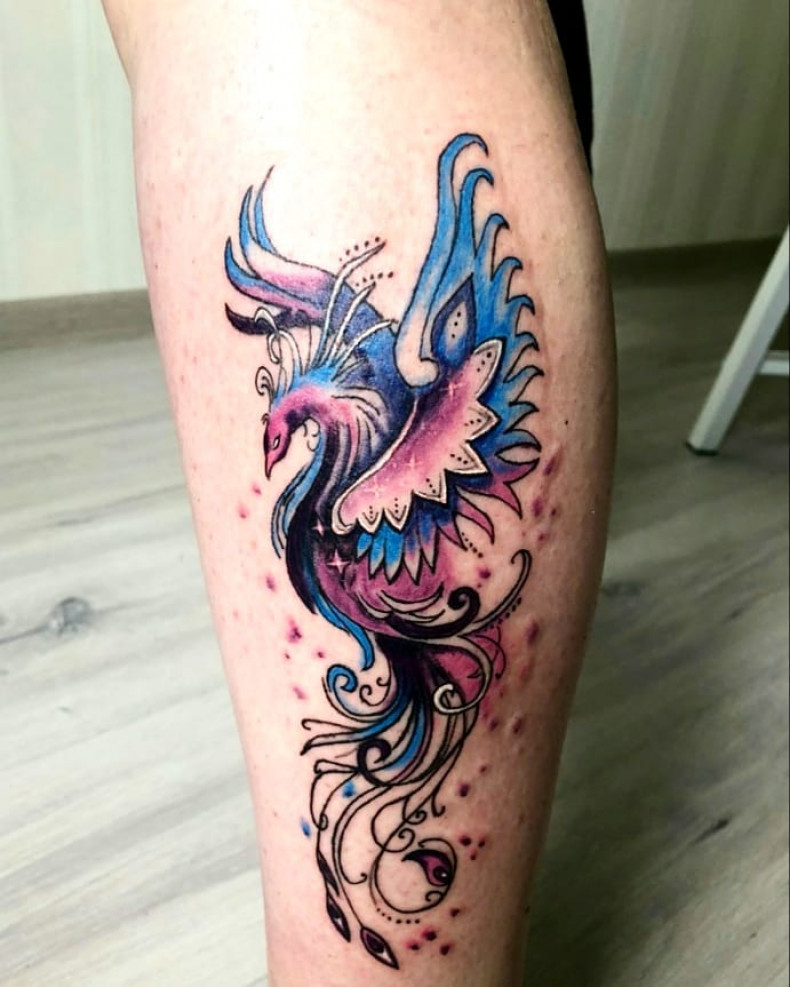 Feuervogel phönix bunte, photo - Tattoo-Meister Barb Tattoo