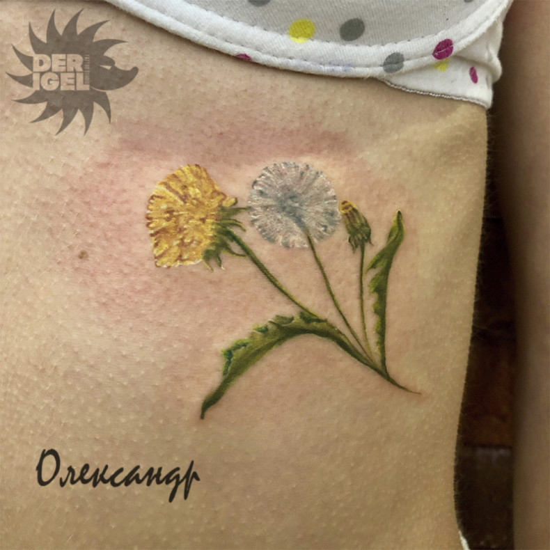 Dandelion colorful, photo - Tattoo Master Barb Tattoo