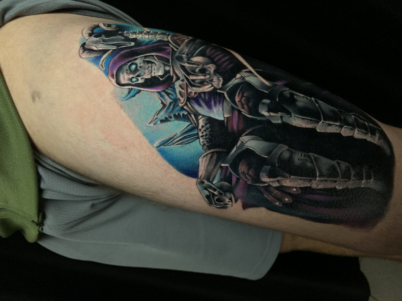 Skeleton death colorful, photo - Tattoo Master Barb Tattoo