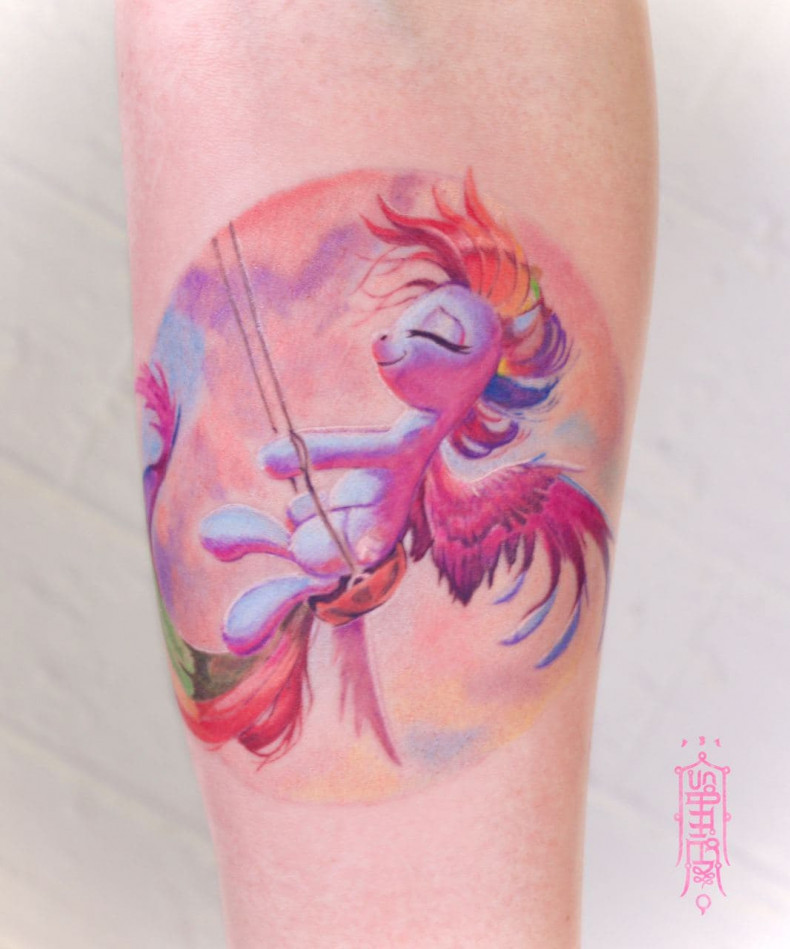 Einhorn bunte, photo - Tattoo-Meister Barb Tattoo