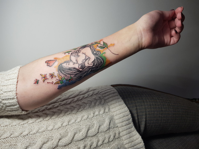 Mutter und Kind bunte, photo - Tattoo-Meister Barb Tattoo