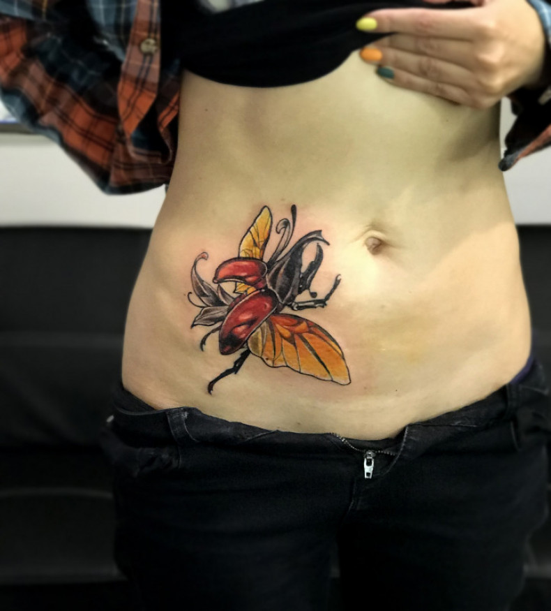 Beetle colorful, photo - Tattoo Master Barb Tattoo