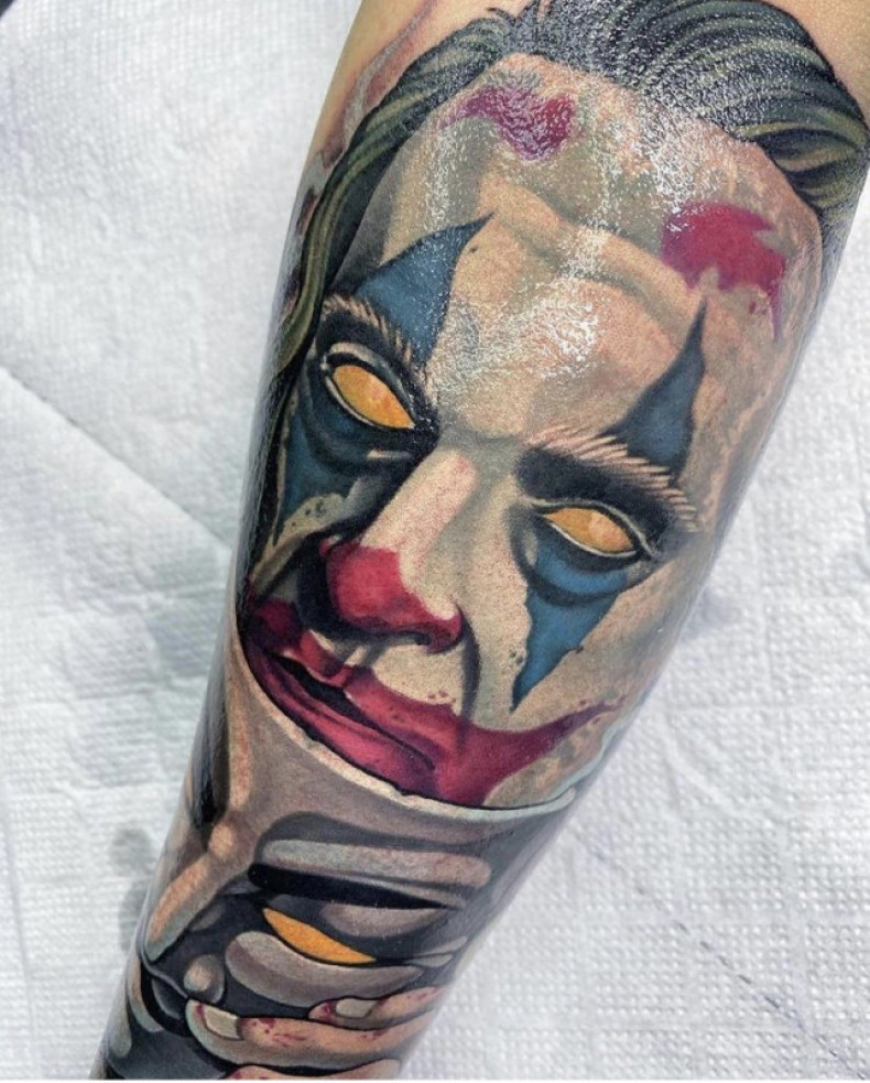 Joker clown mask, photo - Tattoo Master Barb Tattoo